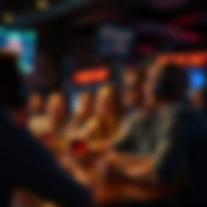 Social Engagement at Points Bet Sports Bar A group of friends enjoying their time cheering for their favorite team