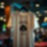 A stylish poker-themed t-shirt displayed on a hanger