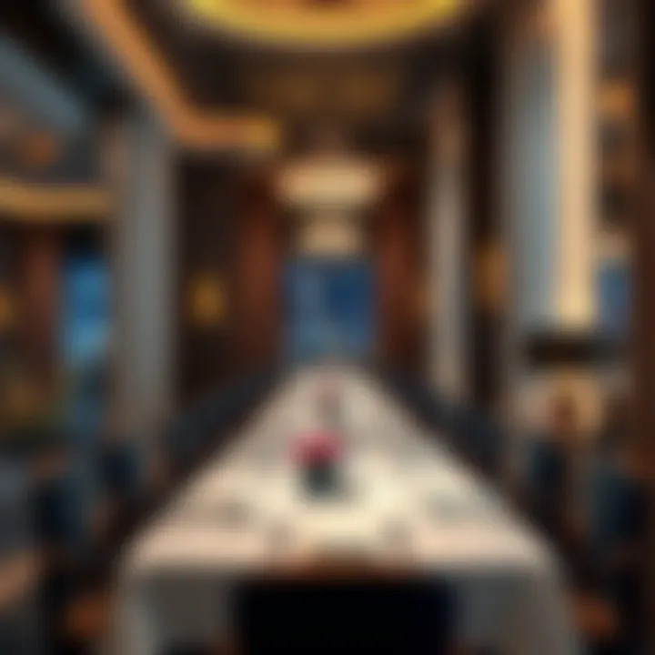 Dining area within a suite, featuring elegant furnishings