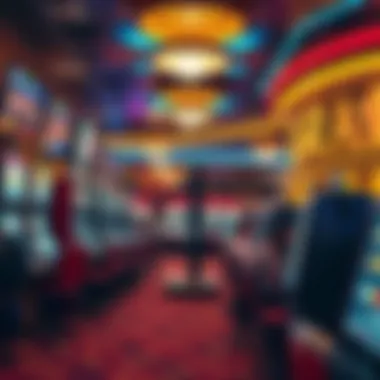 Exciting atmosphere of sports betting area