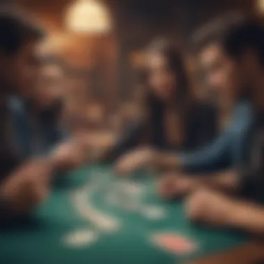 Engaged Players in a Spades Game A group of players engaged in a spirited game of Spades.