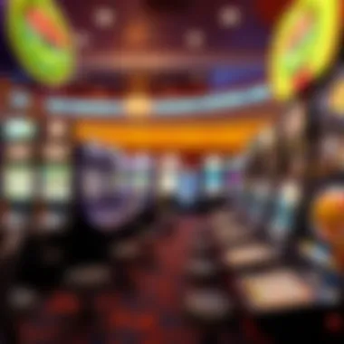 Casino Floor with Slot Machine Options An engaging visual of a casino floor highlighting various slot machine options