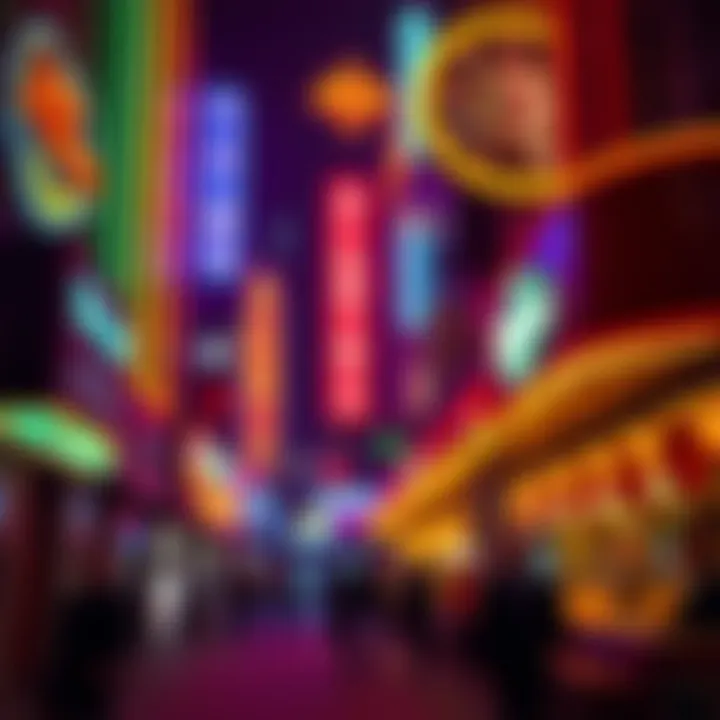 The vibrant nightlife of Atlantic City captured in neon lights