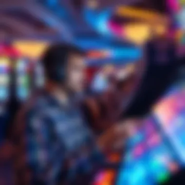 Player engaging with lottery technology