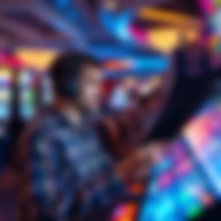 Player engaging with lottery technology