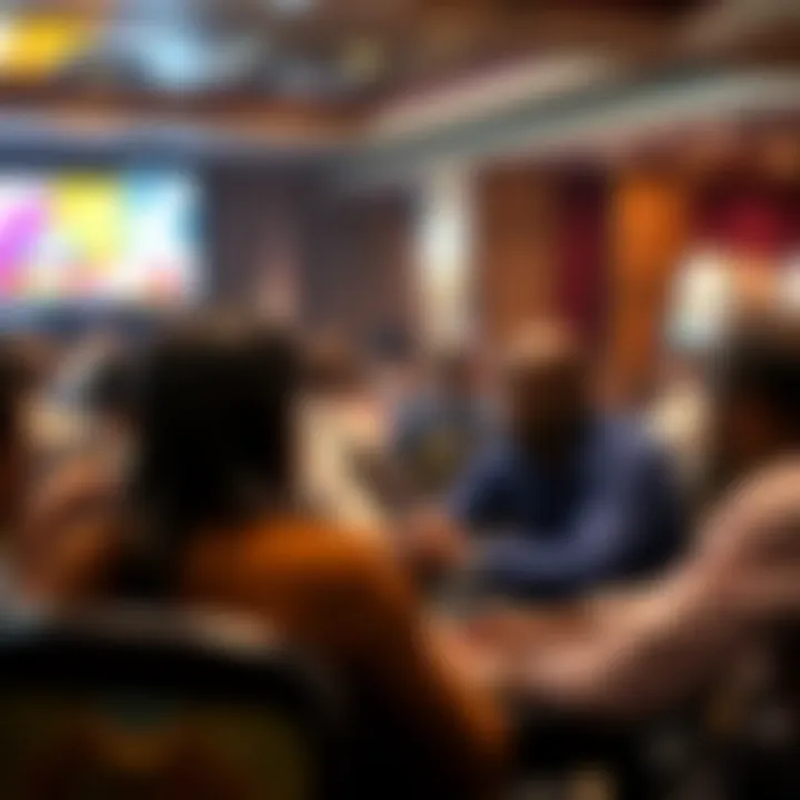 Local community members engaging with a casino development meeting