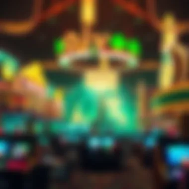 Illustration showcasing the vibrant atmosphere of The Golden Nugget Casino.