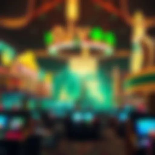 Illustration showcasing the vibrant atmosphere of The Golden Nugget Casino.