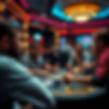 Group discussion among players in an online poker chat room