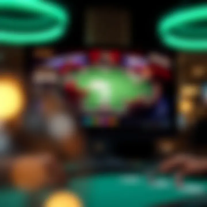 Strategic moves in a poker game displayed on a computer screen