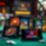 Showcasing a variety of online casino betting applications on different mobile devices