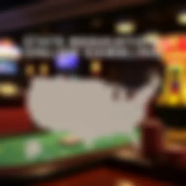 Map of U.S. states with online gambling regulations