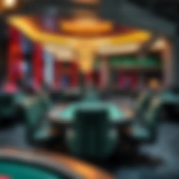 Modern casino featuring thoughtfully designed poker tables and chairs