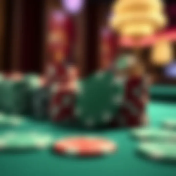 Historical depiction of casino chips from various eras.