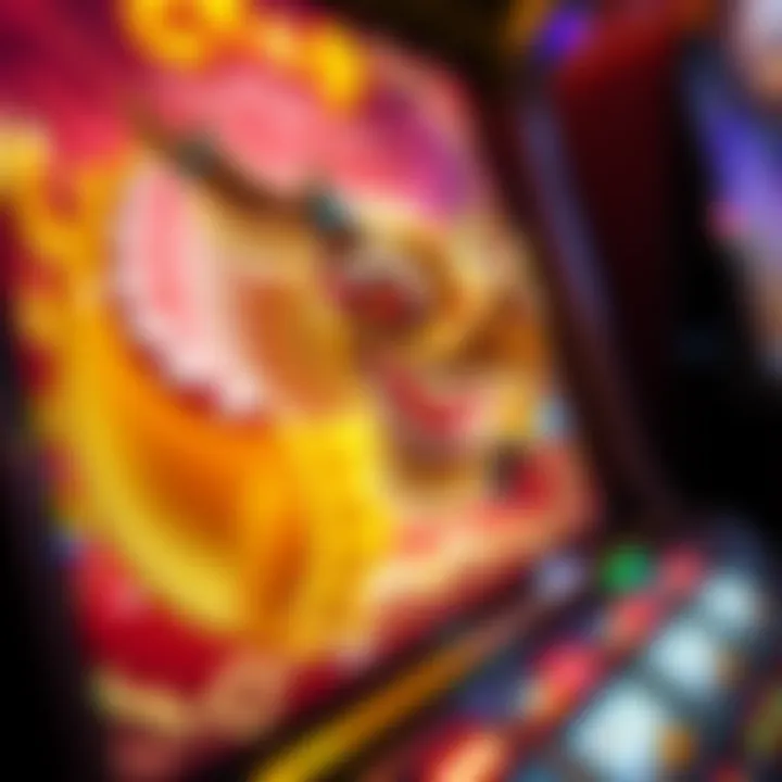 Close-up of Thunder Dragon game symbols and features