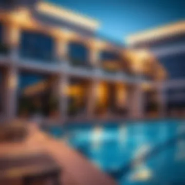 Swimming pool area highlighting leisure amenities