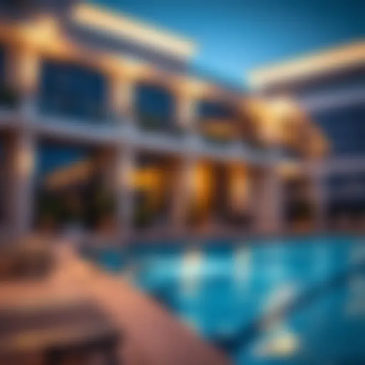 Swimming pool area highlighting leisure amenities