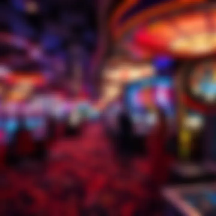 Thrilling Gambling Atmosphere Gambling floor filled with excitement