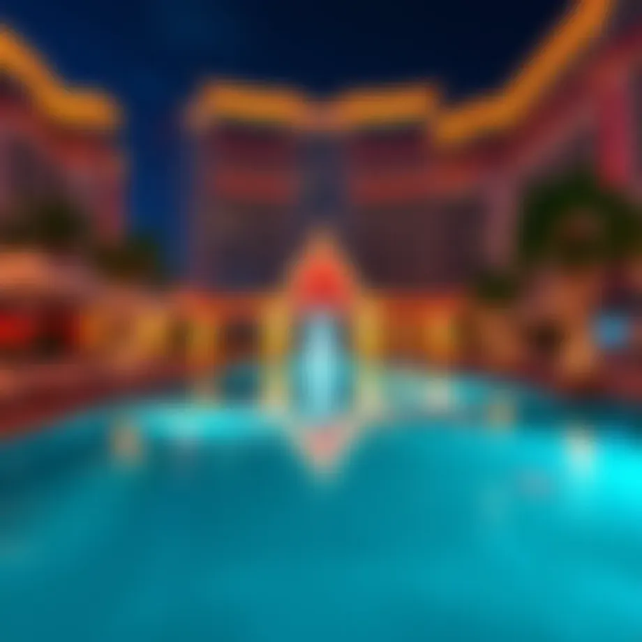 Luxurious pool area at a Las Vegas resort