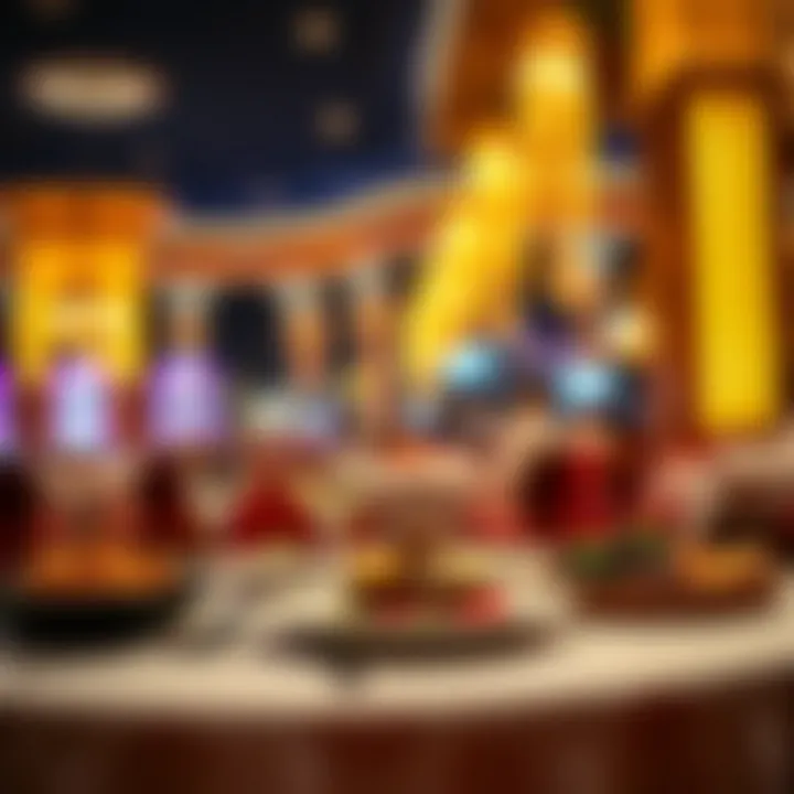 Elegant dining setup showcasing gourmet cuisine