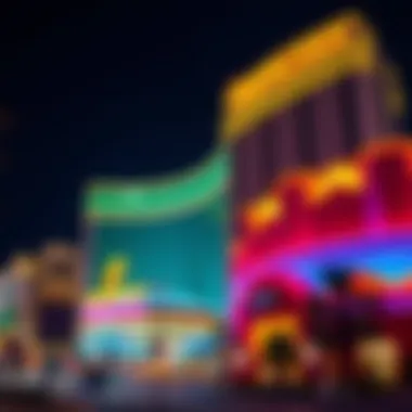 Vibrant exterior of Tropicana Las Vegas at night