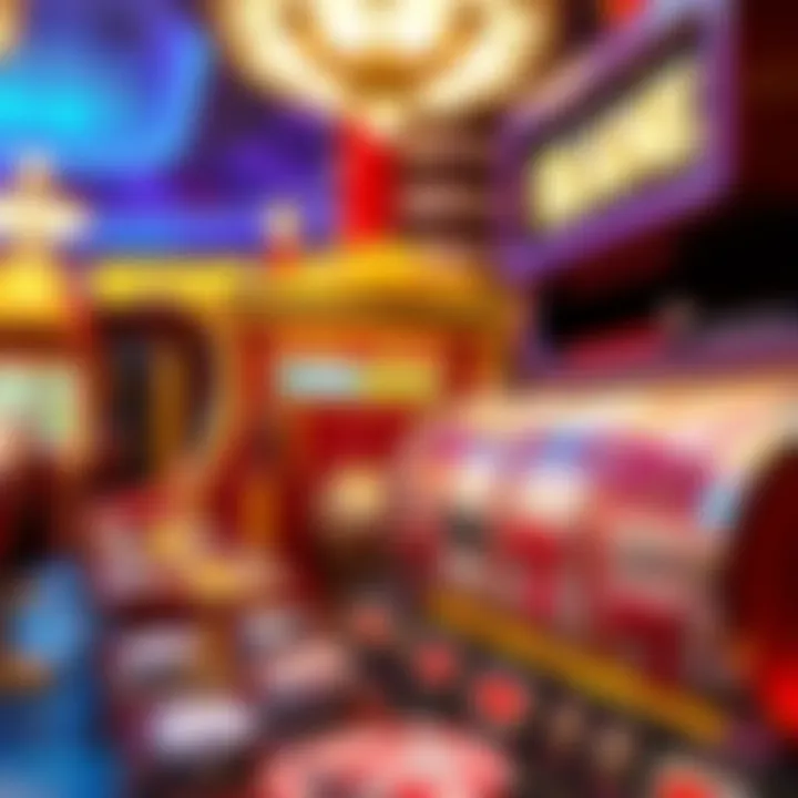 Visual representation of casino slots mechanics