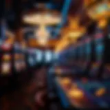 Luxurious casino environment showcasing gaming tables and slot machines