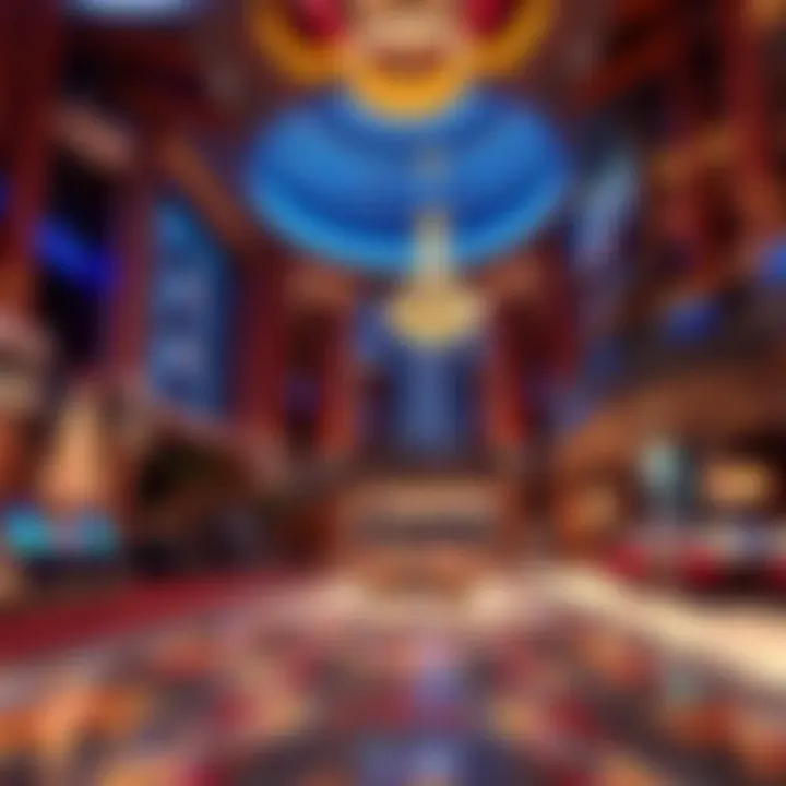 Luxurious Las Vegas hotel lobby showcasing unique architecture