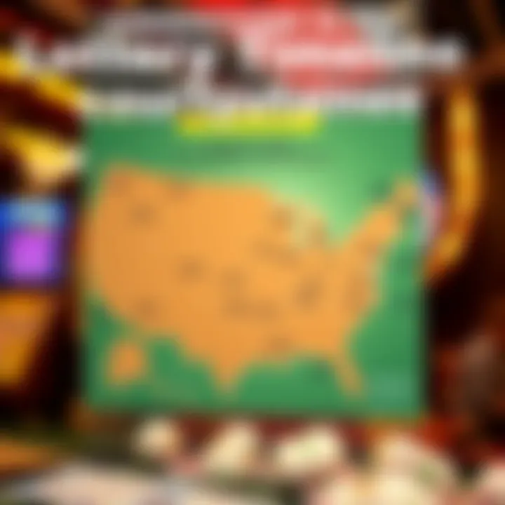 Map of various jurisdictions with different lottery timelines