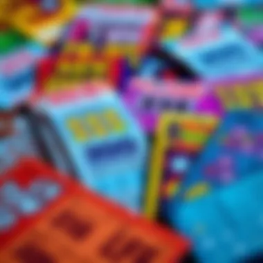 A colorful assortment of New York scratch-off tickets