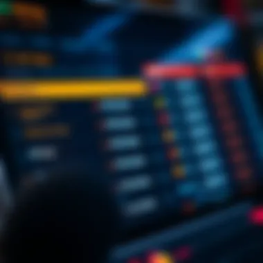 A close-up of a betting interface showcasing various betting options