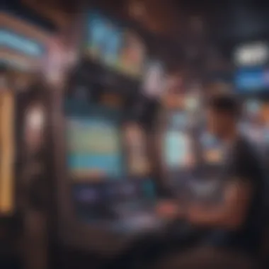 A futuristic concept of sports betting technology