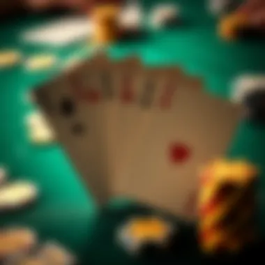 Blackjack Card Combinations Illustration of Blackjack cards showing various combinations