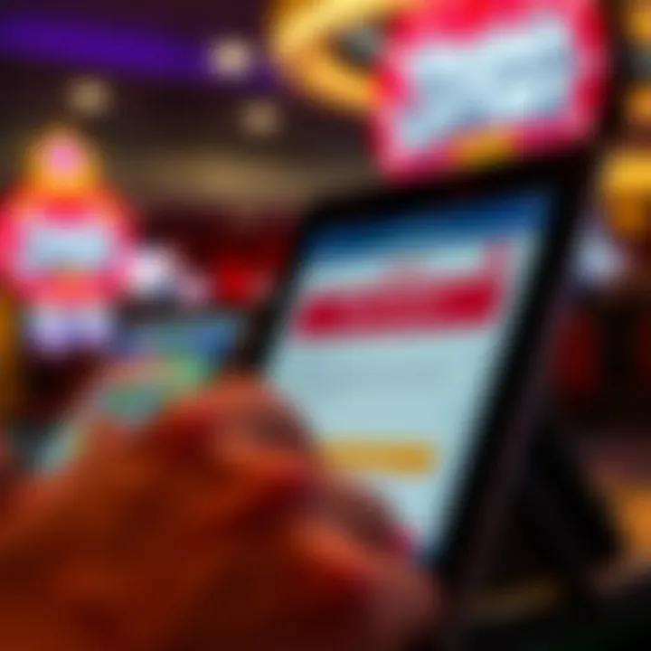 Virginia Lottery registration form on a device