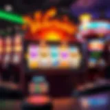 A vibrant volcano-themed slot machine with vivid graphics