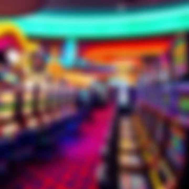 Gaming floor bustling with excitement and vibrant atmosphere