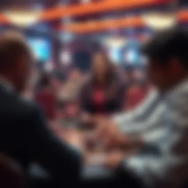 Players strategizing during a tournament